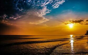 Beach Sunrise Nature Desktop Wallpaper New HD