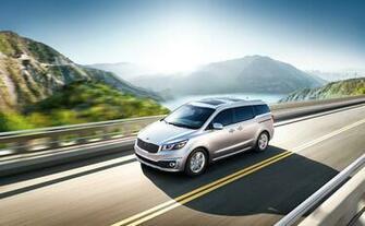 Kia Sedona On Road Background Hills UHD Wallpaper