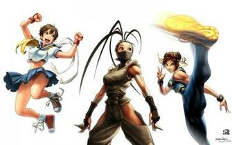 Fighter Sakura Street Ibuki Chunli Wallpaper