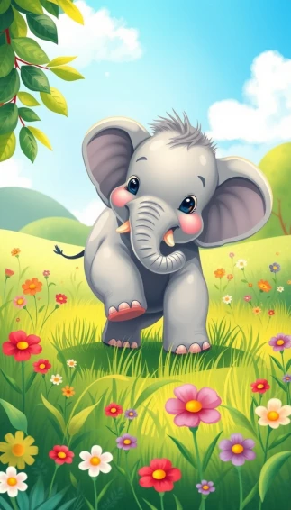 Baby Elephant Phone Wallpaper