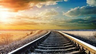 Clouds Landscapes Scenic Railroads Ultra Or Dual High Definition