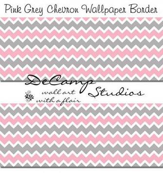 Pink And Grey Chevron Wallpaper