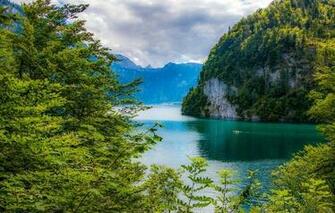 Wallpaper Lake K Nigssee Bavarian Alps Bavaria Germany