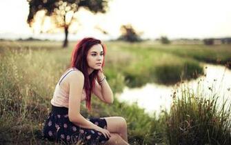 Wallpaper Women Redheads Outdoors People Rivers Girls In Nature