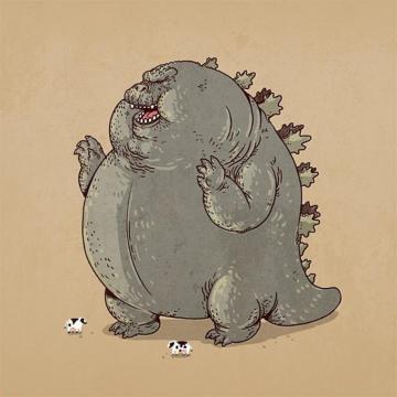 Godzilla Fat Movie Monster Wallpaper HD Desktop And Mobile