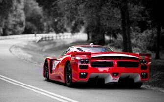 Red Cars Wallpaper Ferrari Fxx Black White