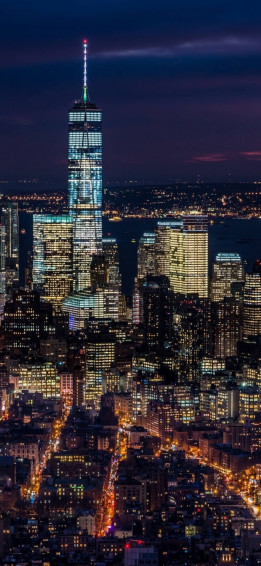 New York City iPhone X Night Wallpaper