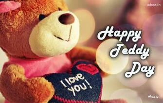 Happy Teddy Day Greetings HD Wallpaper