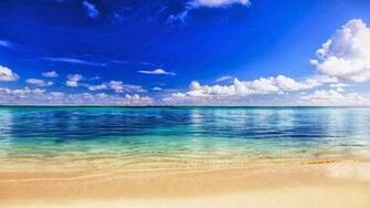 Wallpaper 1080p Blue Water White Sand Beach HD