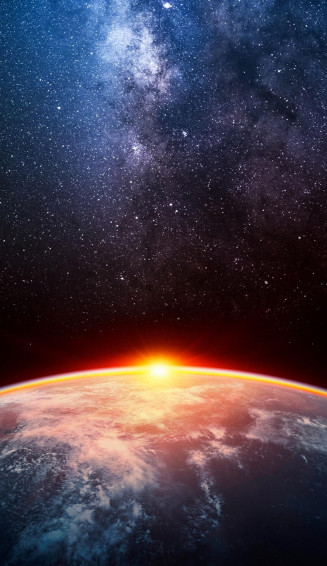 Sky Atmosphere Outer Space Nature Horizon Universe iPhone Wallpaper