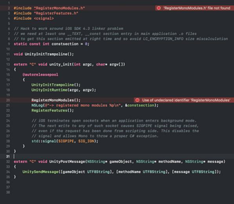 Xcode Registermonomodules H File Not Found Stack Overflow
