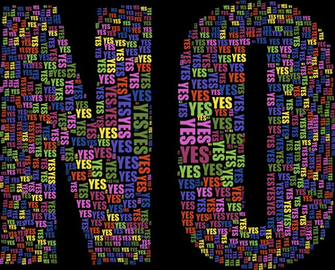 Yes And No Typography Background Icons Png