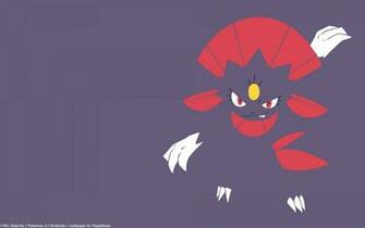 Minimalist Wallpaper Of Weavile From Pokemon Paperpull