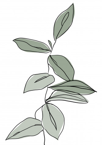 Simple Botanical Print Wallpaper