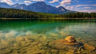 Yellowstone Lake On A Beautiful Sunny Day Wallpaper