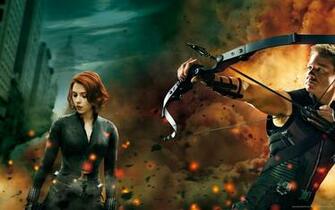 Black Widow And Hawkeye Wallpaper