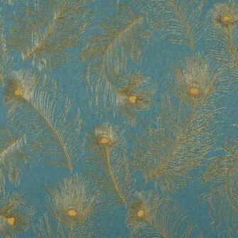 Blue And Gold Peacock Tail Wallpaper Wall Sticker Outlet