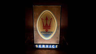 Dt Authentic Double Sided Glass Maserati Dealership Sign Pcarmarket