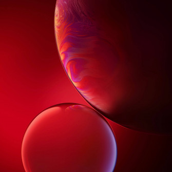 Red Bubbles iPhone X Amoled Wallpaper