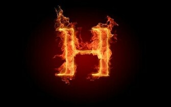 Burning Fire Letter H Wallpaper Background HD