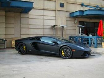 Black Matte Lamborghini Aventador Wallpaper