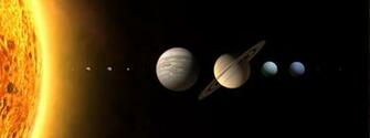 Dual Screen Sci Fi Planets Solar System Sun Moon Science Wallpaper