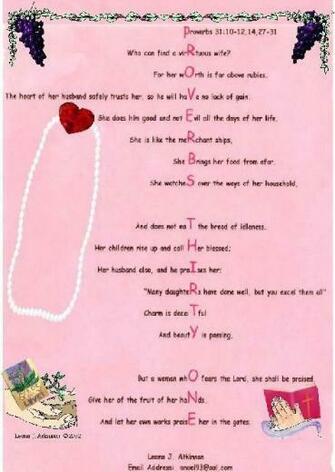 Proverbs Acrostic Poem