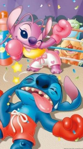 Stitch And Angel iPhone Wallpaper Girly