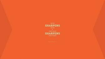 Iron Sharpens And One Man Another Proverbs