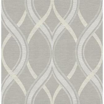 A Street Frequency Grey Ogee Wallpaper The Home Depot