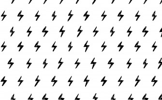 Inked Thunderbolts Pop Art Patterns Modern Black Lightning