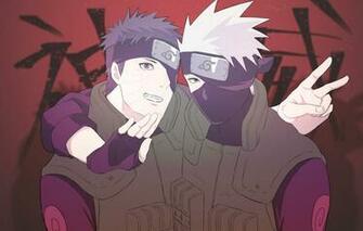 Wallpaper Guys Naruto Friends Obito Uchiha Kakashi Hatake