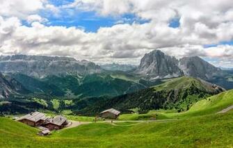 Alpine Meadow In Ortisei Italy Wallpaper And Image
