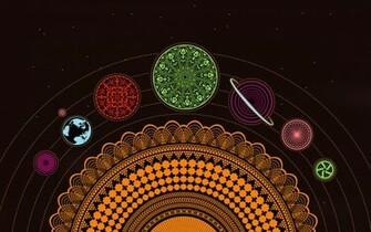 Zune Originals Cor Padr O Sistema Solar Vetor