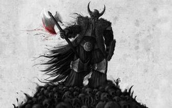 Axe Blood Dark Skull Wallpaper