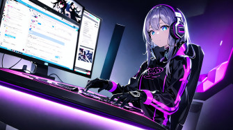 Anime Gaming Music Girl By I Lovefantasy