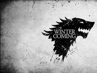 Winter Is Coming Banner Direwolf Arms House Stark Wallpaper