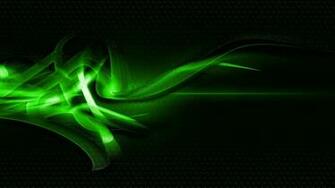 Green And Black Abstract Wallpaper Which Is Under The