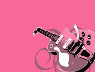 Pink Guitar Girl Wallpaper