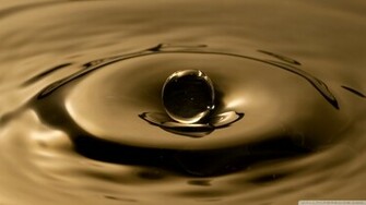 Sepia Water Drop Wallpaper