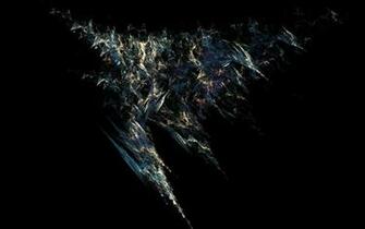 Abstract Black Background Widescreen Fractal Art Wallpaper