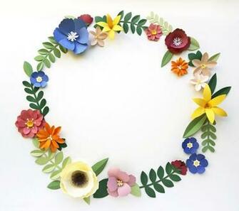 Copy Space Design White Background Flowers Frame Framed