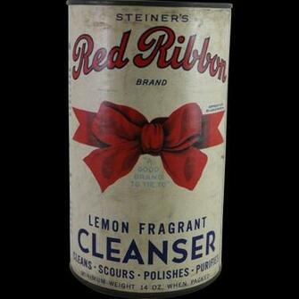 Vintage Red Ribbon Cleanser Container From Thecuriousamerican On Ruby