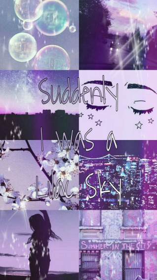 Aesthetic Pastel Purple Collage Wallpaper