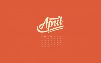 April Desktop Calendar Wallpaper Paper Leaf Design