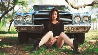 Cool Girl Vs Car Wallpaper