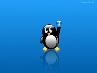 Linux Tux Fondo Azul