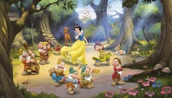 Murals Snow White And The Seven Dwarfs Pre Pasted Xl Wallpaper Mural