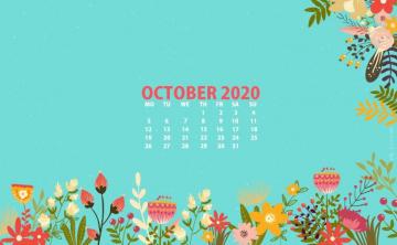 October Desktop Wallpaper Calendar