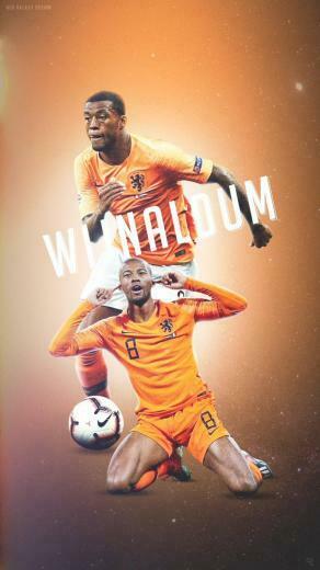 Red Galaxy Design On Georginio Wijnaldum Phone